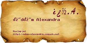 Ádám Alexandra névjegykártya